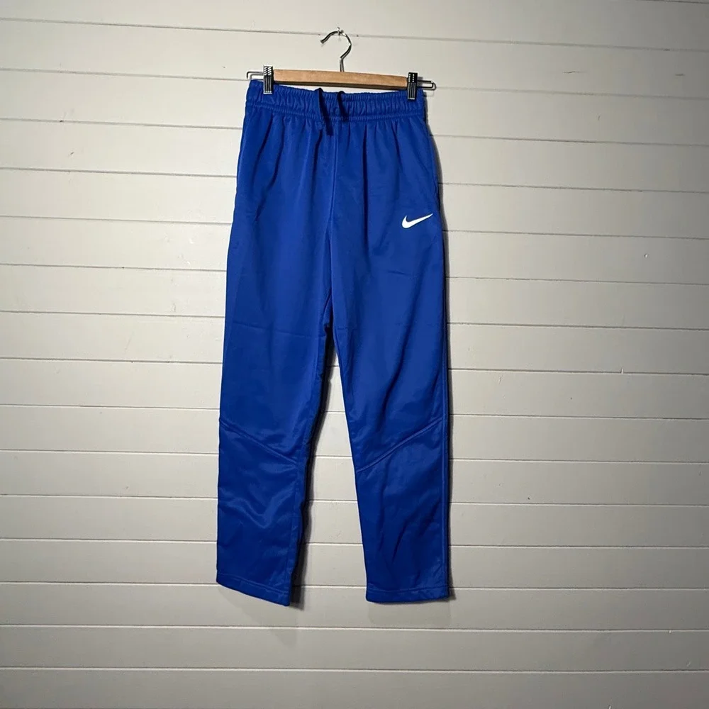 Nike Therma-FIT Boys‎ XL Blue Tapered Training Pants FV3695 Royal Fleece Jogger